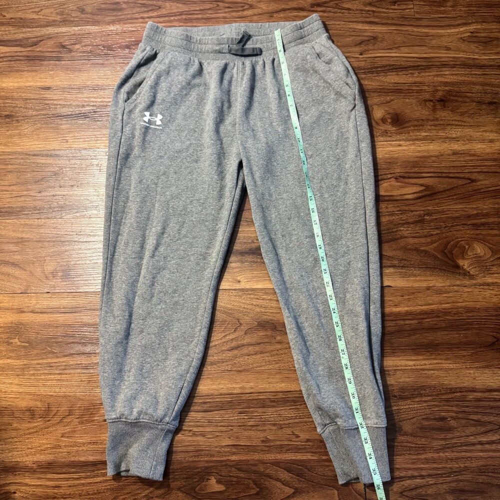 Under Armour Women's Rival Fleece Joggers Loose Fit Heathered Gray Size Large - Picture 4 of 10